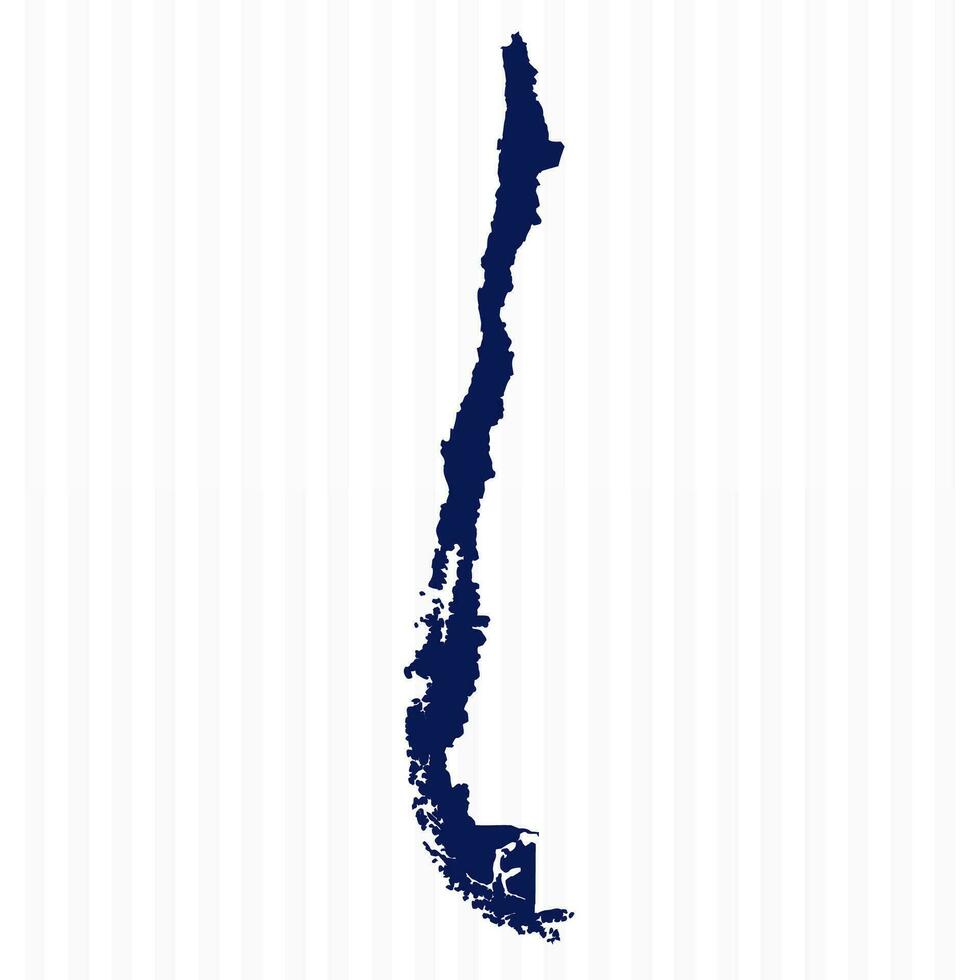 Flat Simple Chile Vector Map