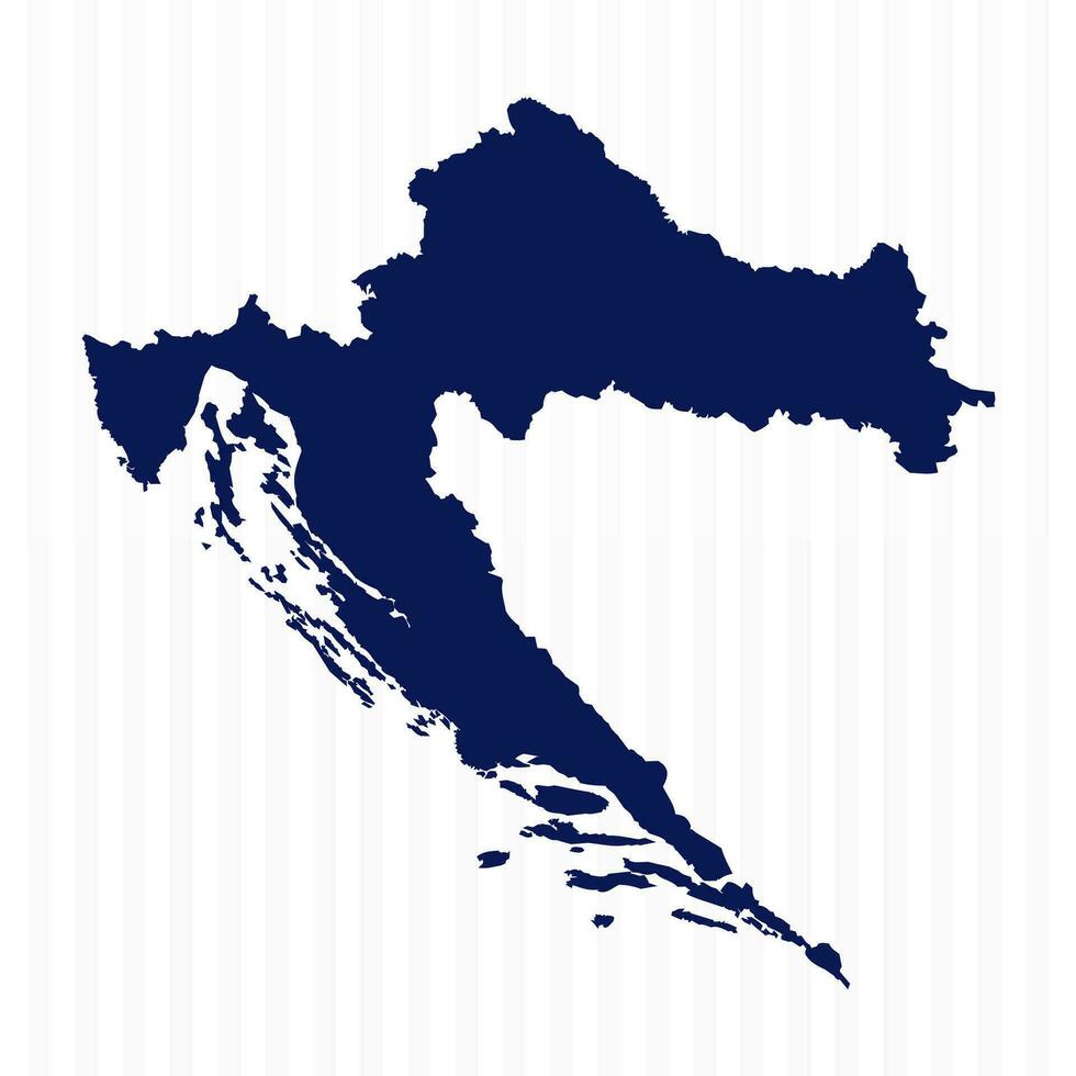 Flat Simple Croatia Vector Map