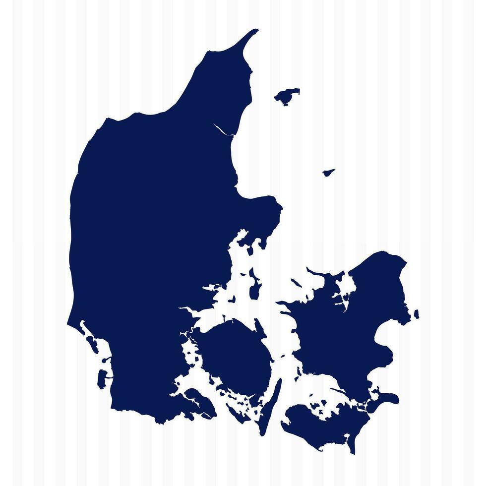 Flat Simple Denmark Vector Map