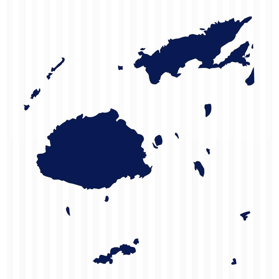 Flat Simple Fiji Vector Map