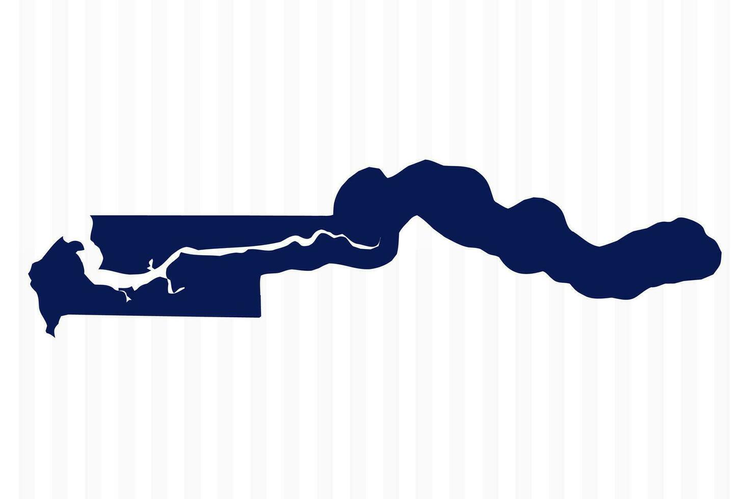 Flat Simple Gambia Vector Map