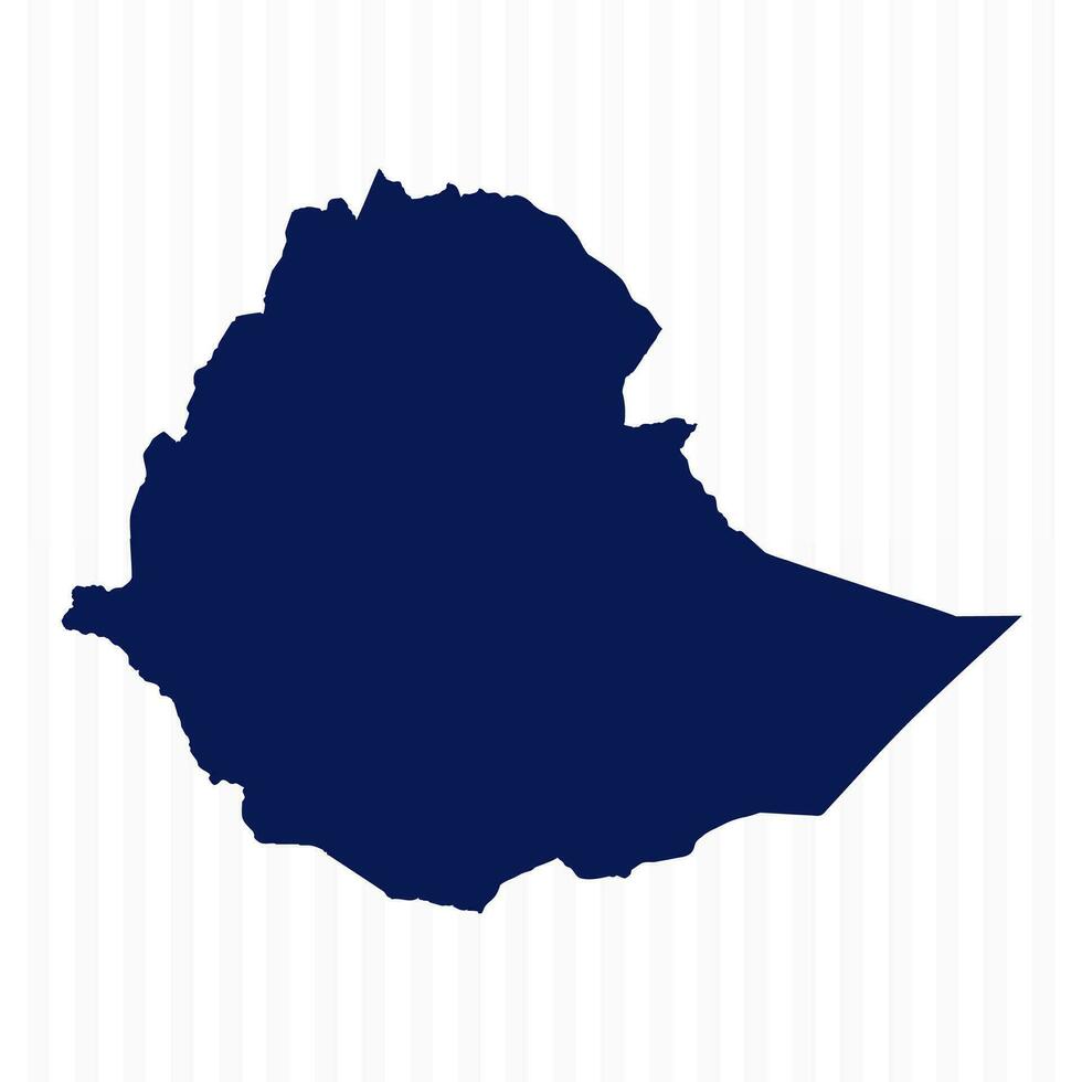 Flat Simple Ethiopia Vector Map