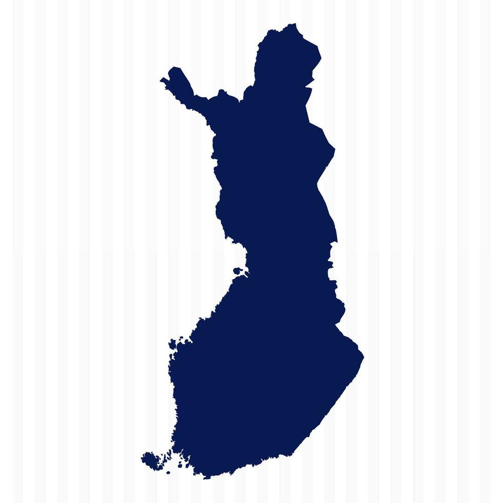 Flat Simple Finland Vector Map