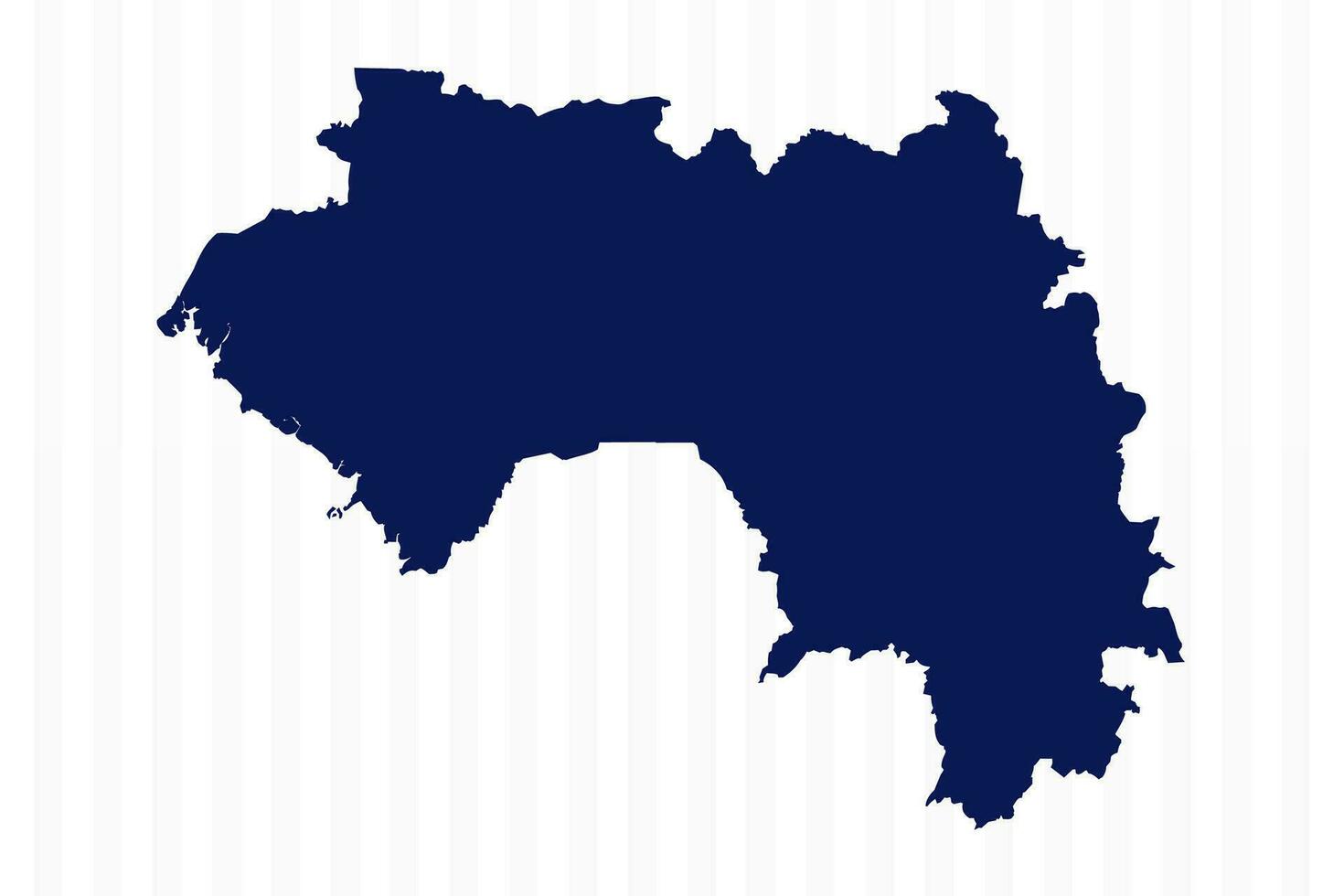 Flat Simple Guinea Vector Map