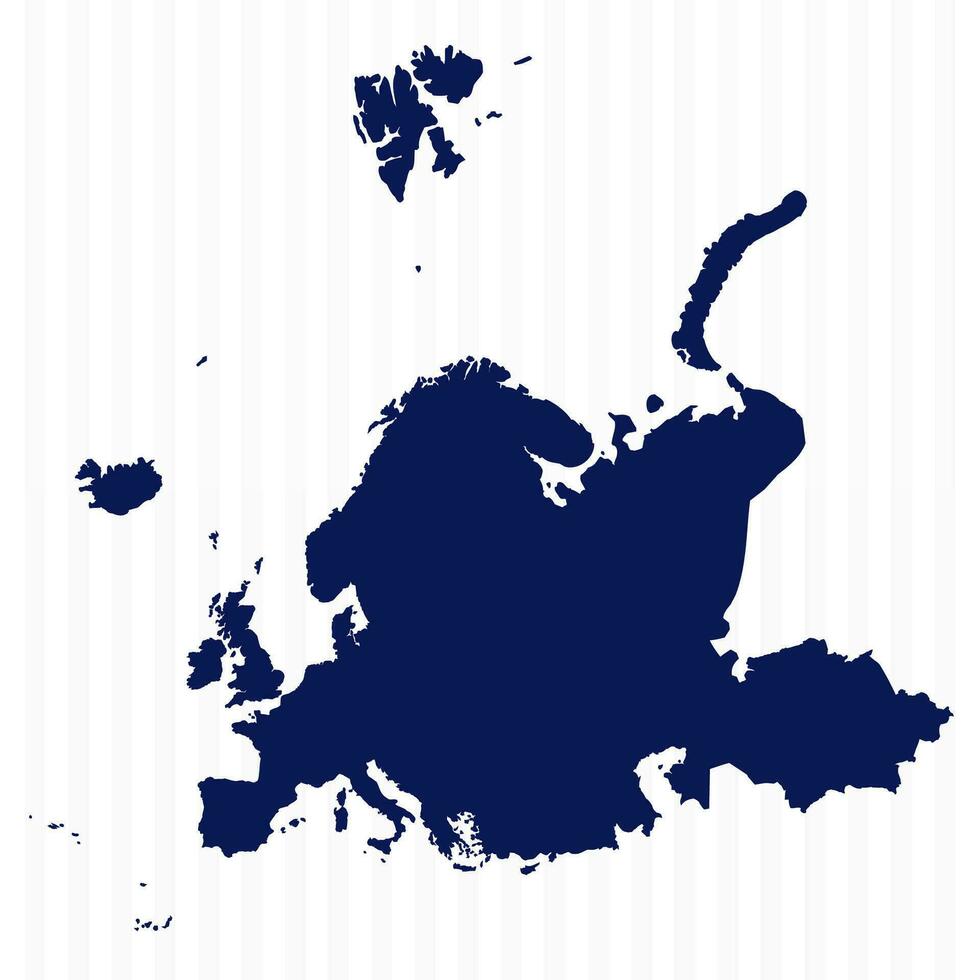 Flat Simple Europe Vector Map