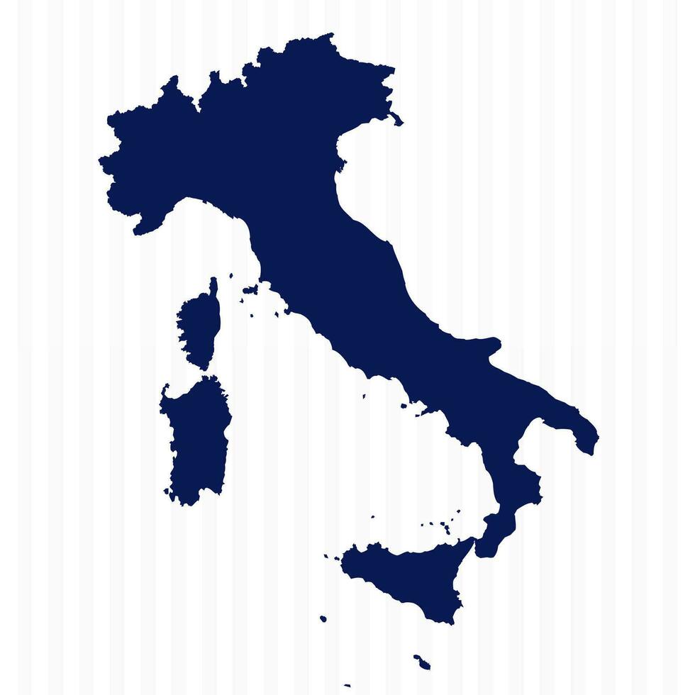 Flat Simple Italy Vector Map
