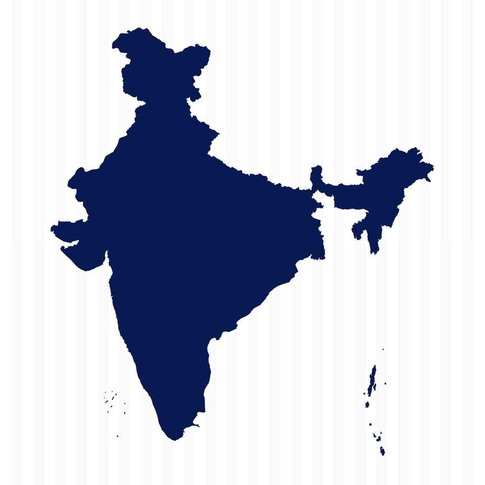 Flat Simple India Vector Map