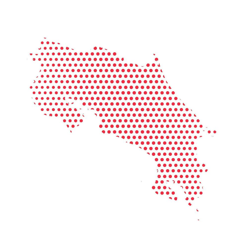 Vector Costa Rica Dotted Map Illustration