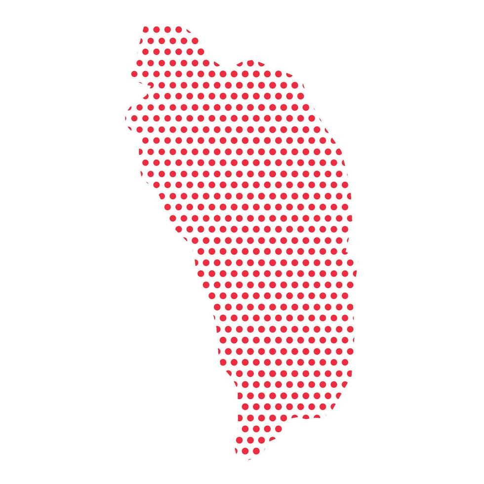 Vector Dominica Dotted Map Illustration