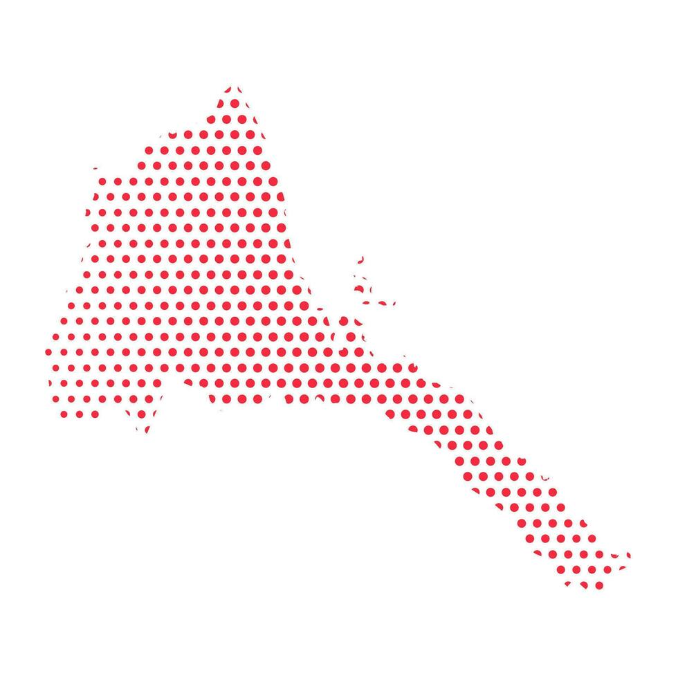 Vector Eritrea Simple Dotted Map Illustration