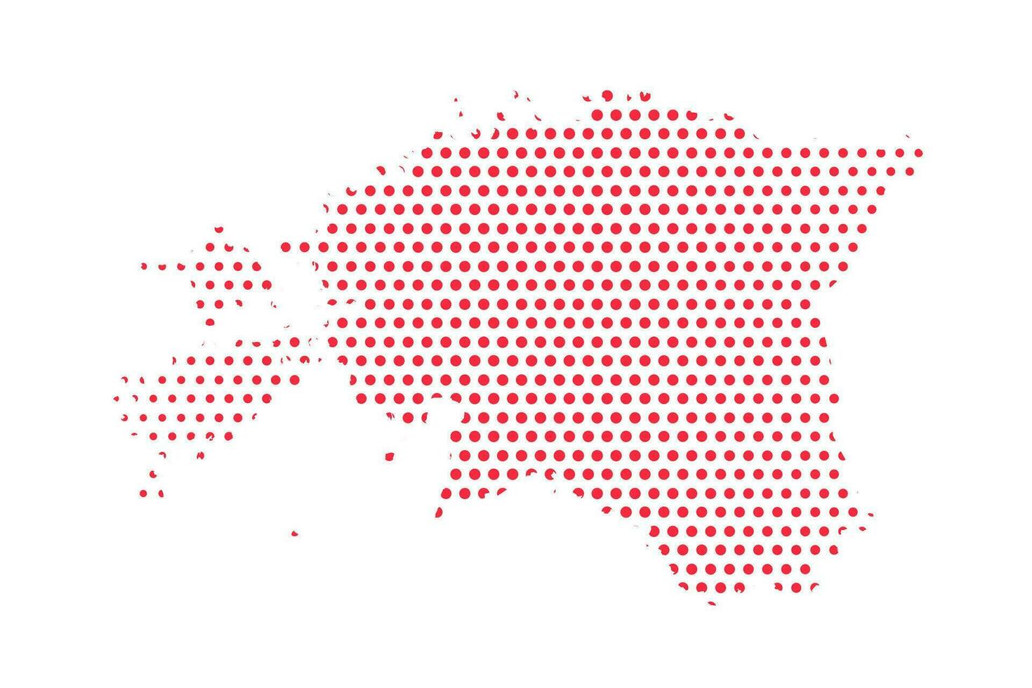 Vector Estonia Dotted Map Illustration