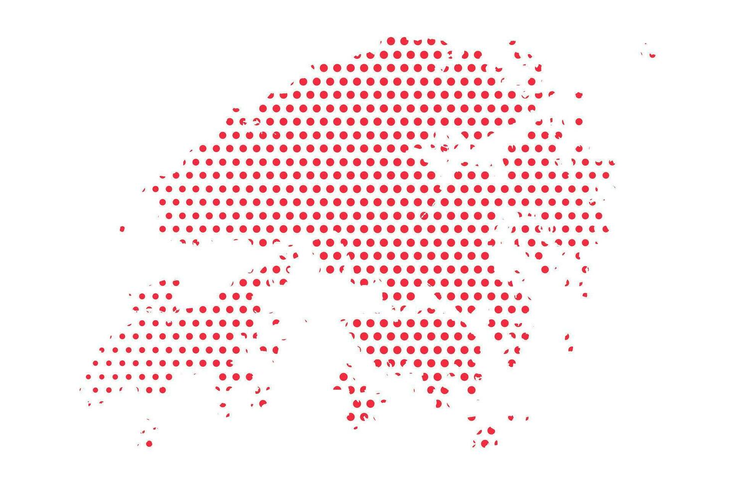 Vector Hong Kong Dotted Map Illustration