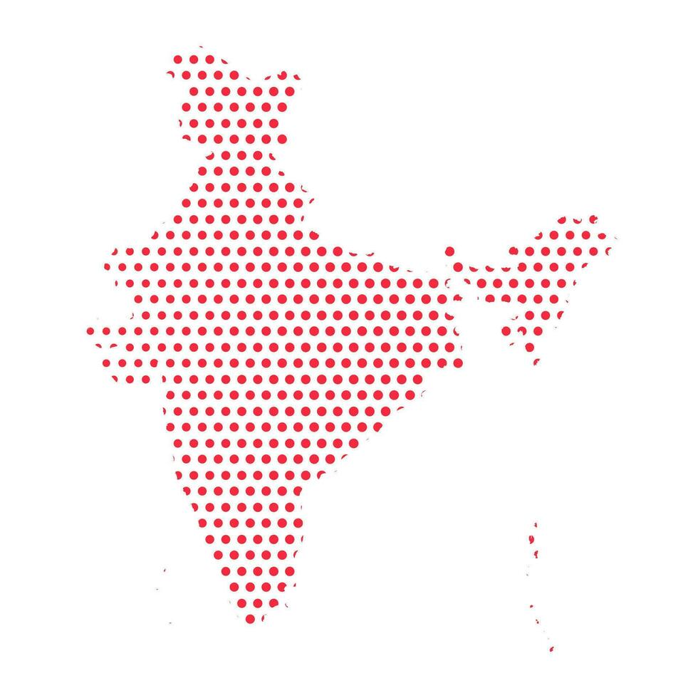 Vector India Dotted Map Illustration