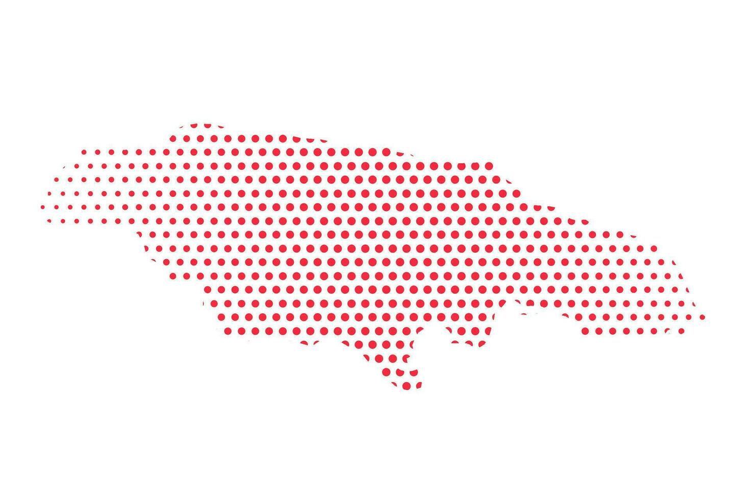 Vector Jamaica Dotted Map Illustration