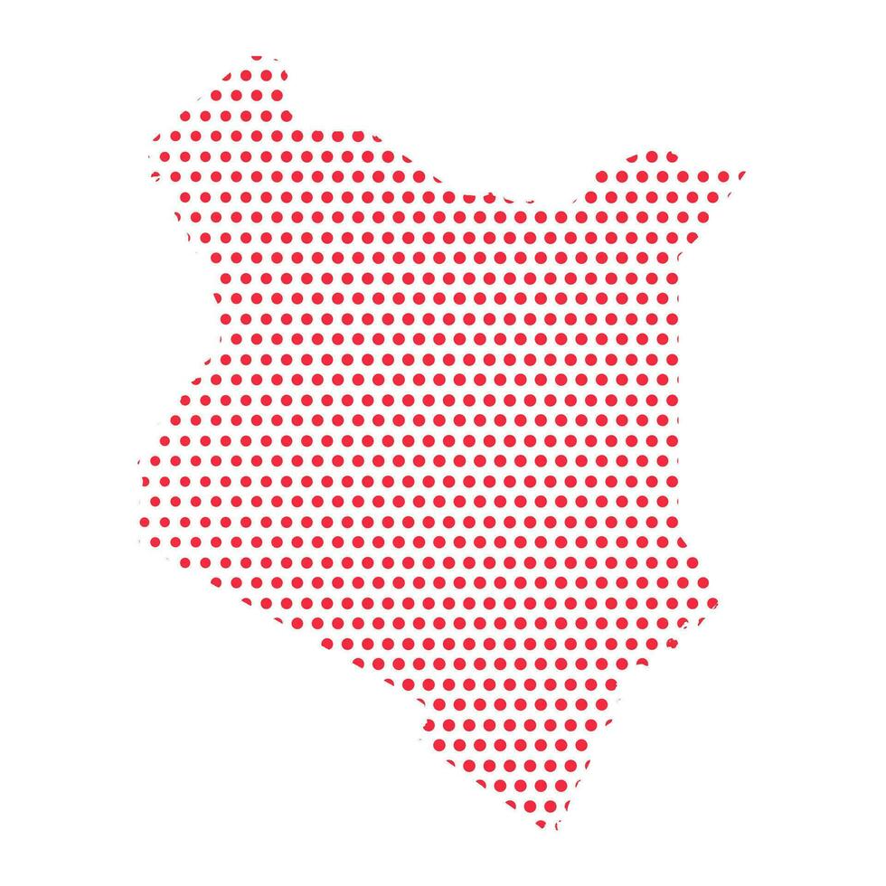 Vector Kenya Dotted Map Illustration