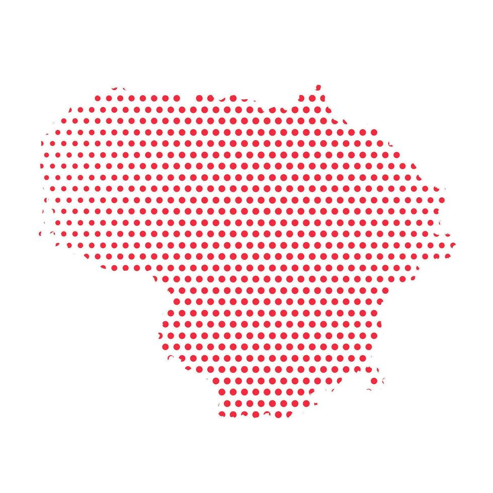 Vector Lithuania Dotted Map Illustration