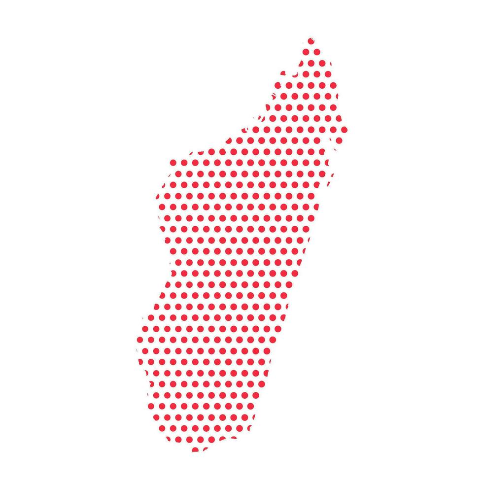 Vector Madagascar Dotted Map Illustration