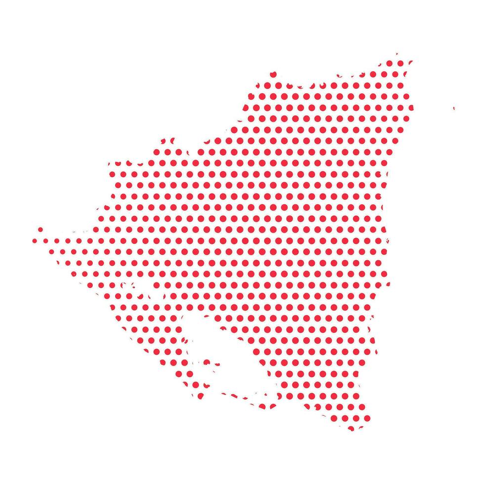 Vector Nicaragua Dotted Map Illustration