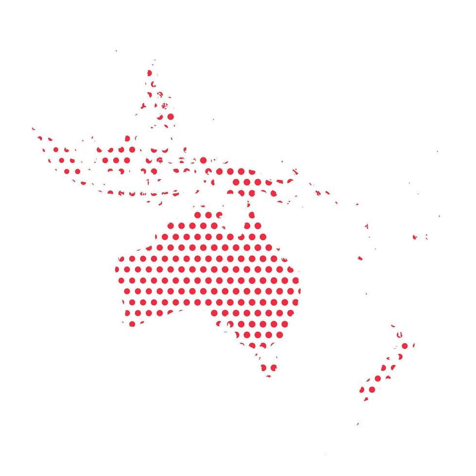 Vector Oceania Dotted Map Illustration