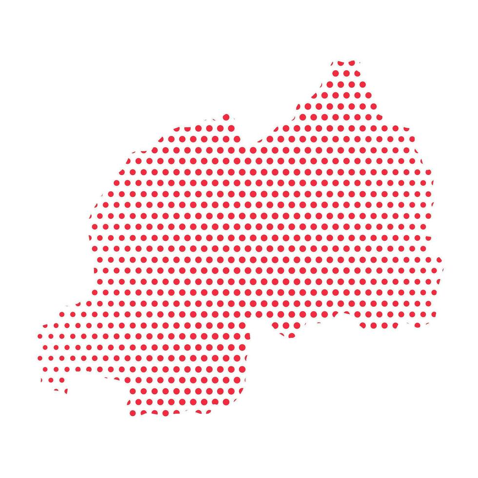 Vector Rwanda Dotted Map Illustration