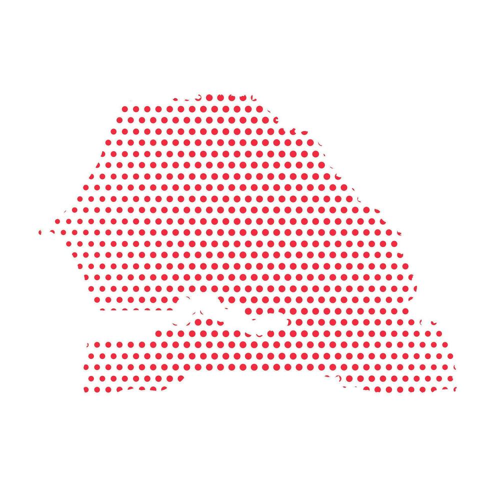 Vector Senegal Dotted Map Illustration