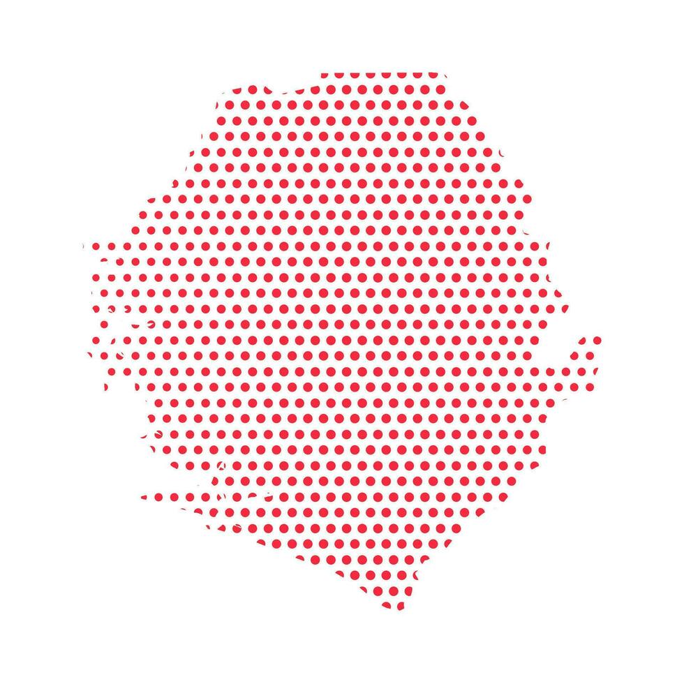 Vector Sierra Leone Dotted Map Illustration