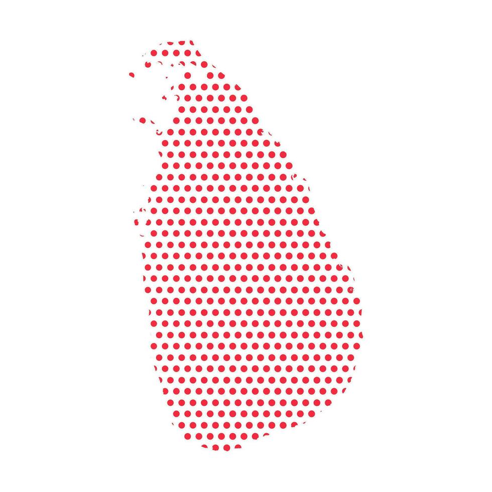 Vector SriLanka Dotted Map Illustration