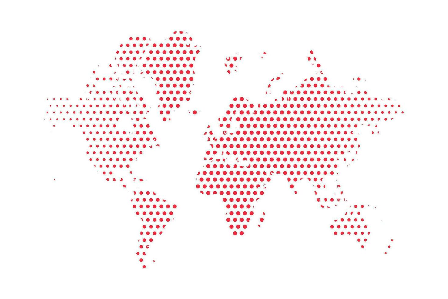 Vector World Dotted Map Illustration