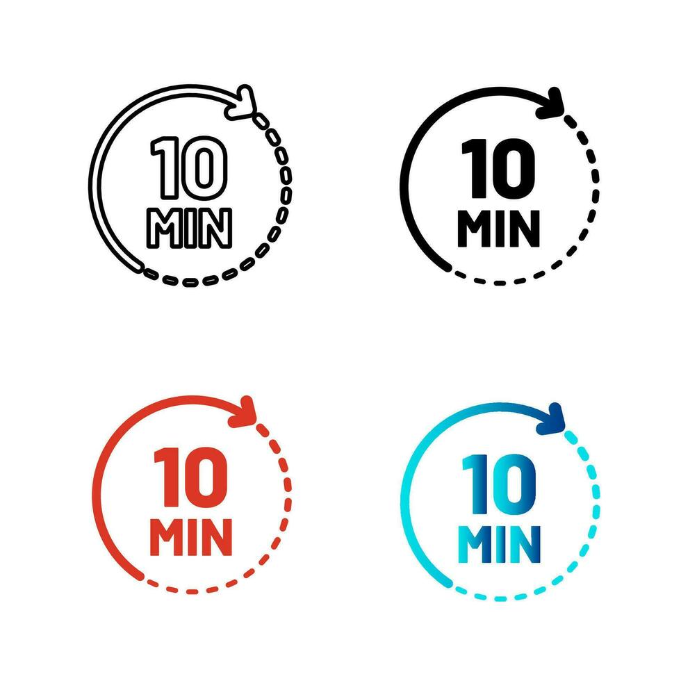 resumen 10 minutos silueta ilustración vector