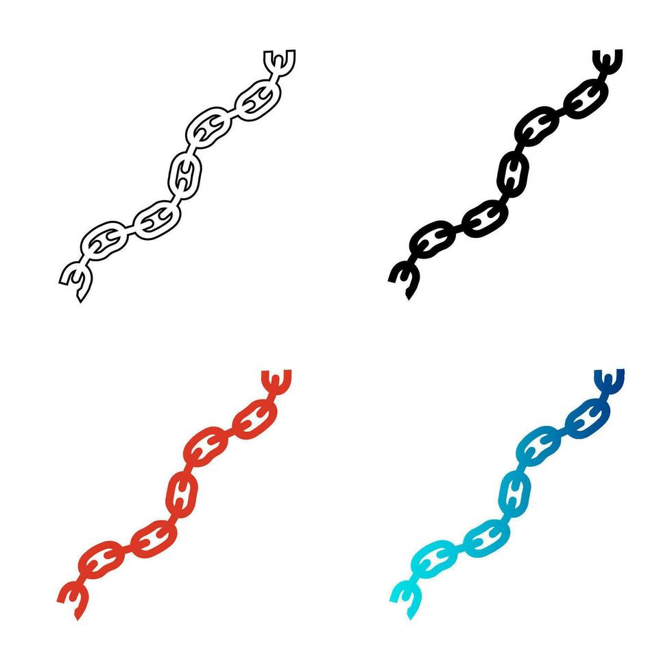 Abstract Chain Silhouette Illustration vector