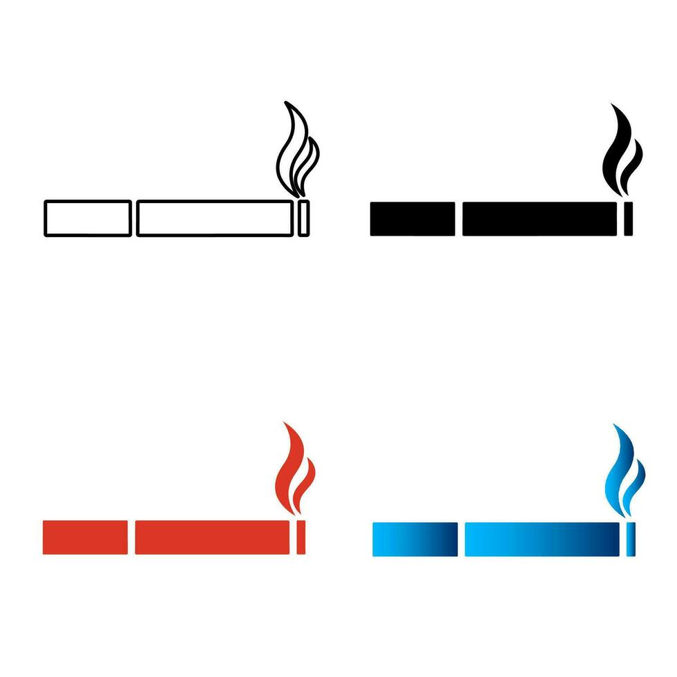 resumen cigarrillo silueta ilustración vector