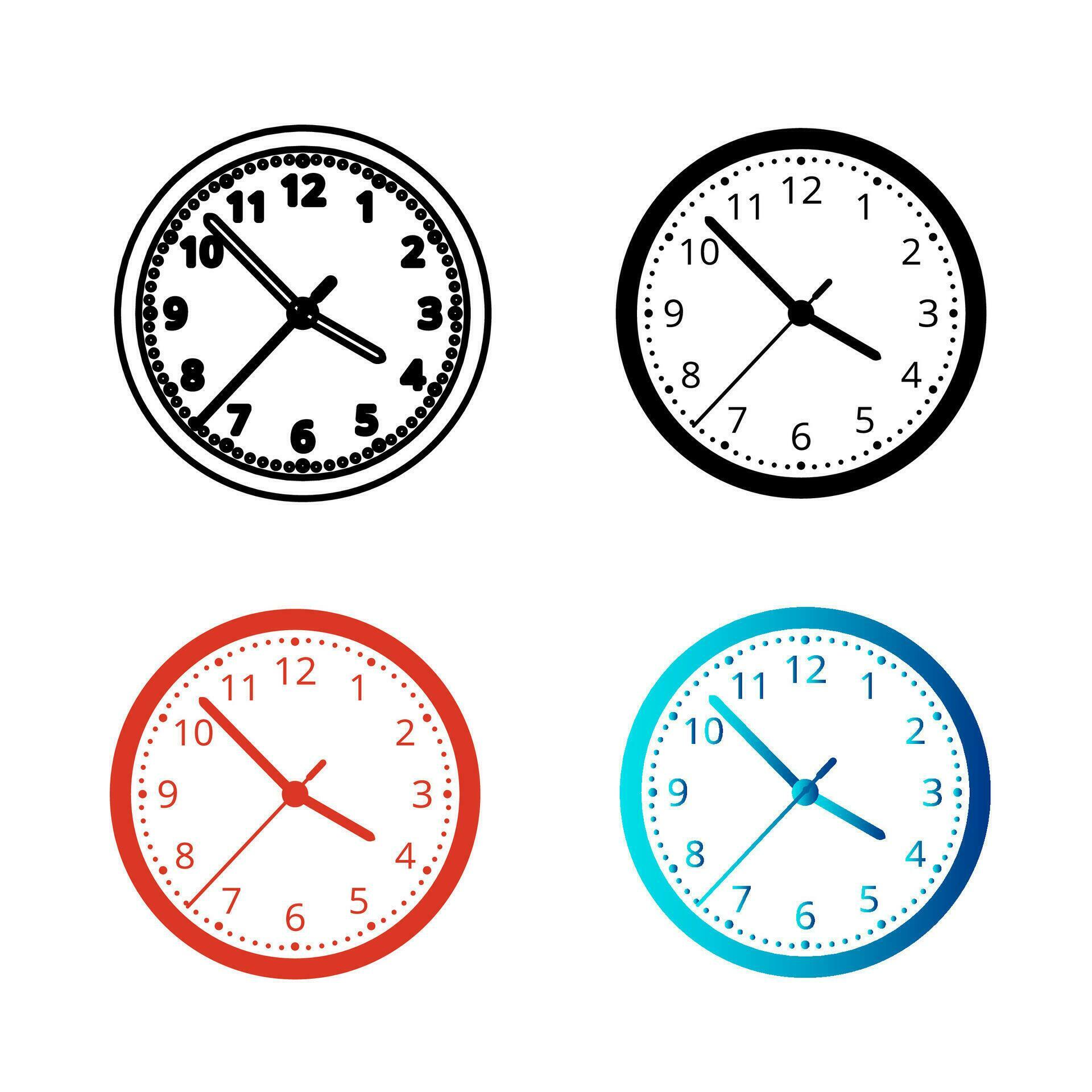 Abstract Clock Timing Silhouette Illustration 25843271 Vector Art at