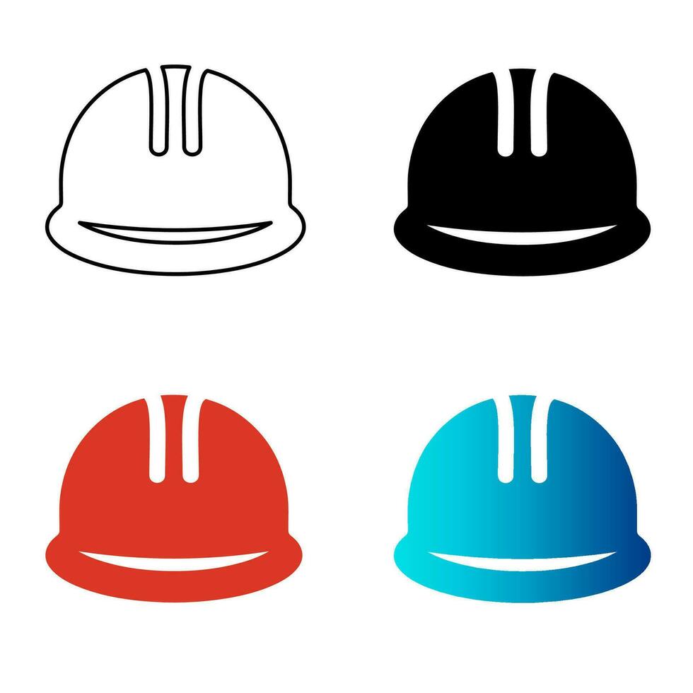 Abstract Engineer Hard Hat Silhouette Illustration vector