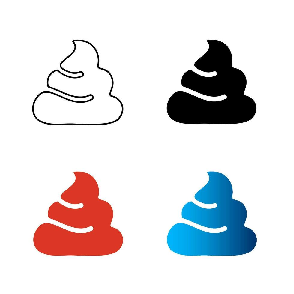 Abstract Feces Silhouette Illustration vector