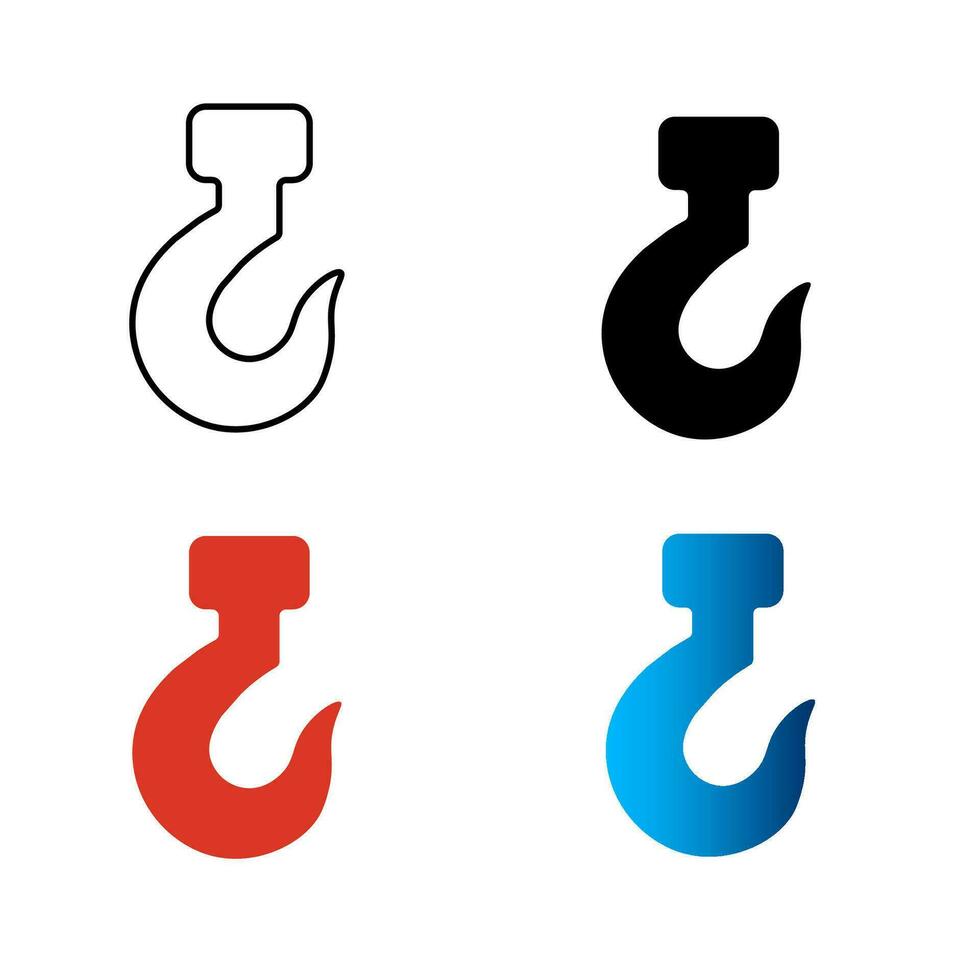 Abstract Hook Silhouette Illustration vector