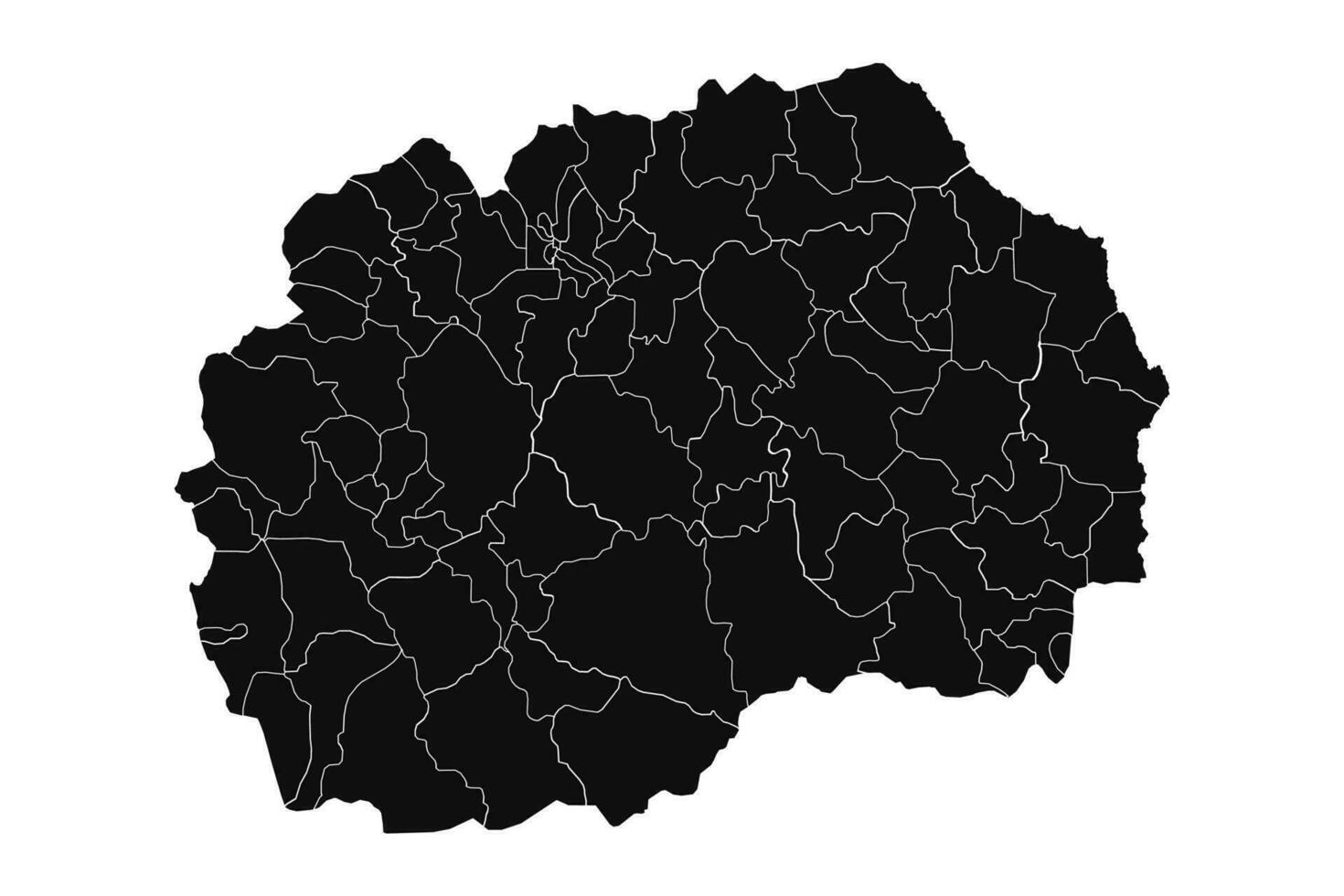 Abstract Macedonia Silhouette Detailed Map vector