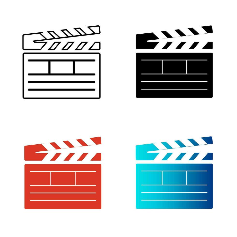 Abstract Movie Clapper Silhouette Illustration vector