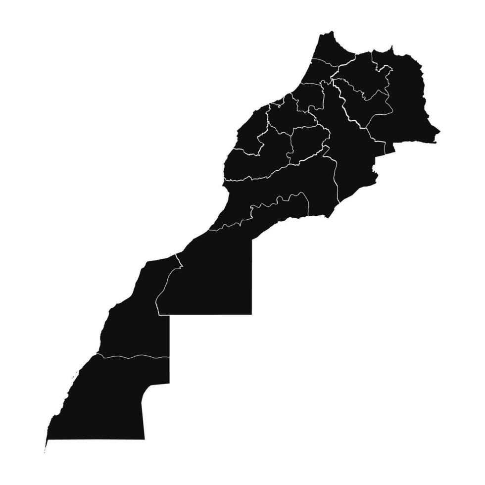 resumen Marruecos silueta detallado mapa vector