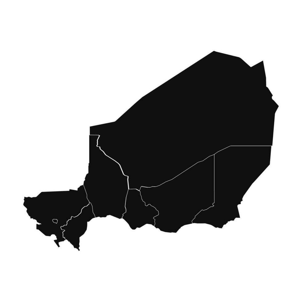resumen Níger silueta detallado mapa vector