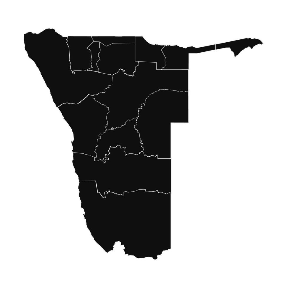 resumen Namibia silueta detallado mapa vector