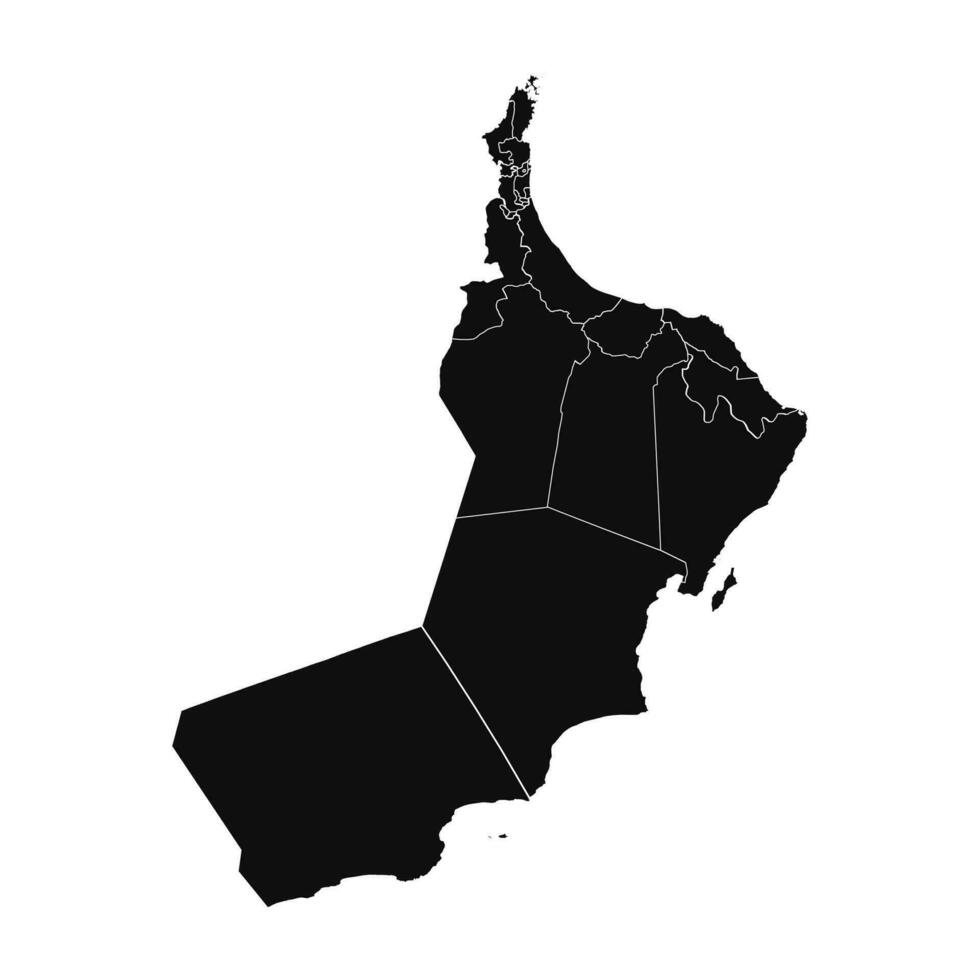 resumen Omán silueta detallado mapa vector