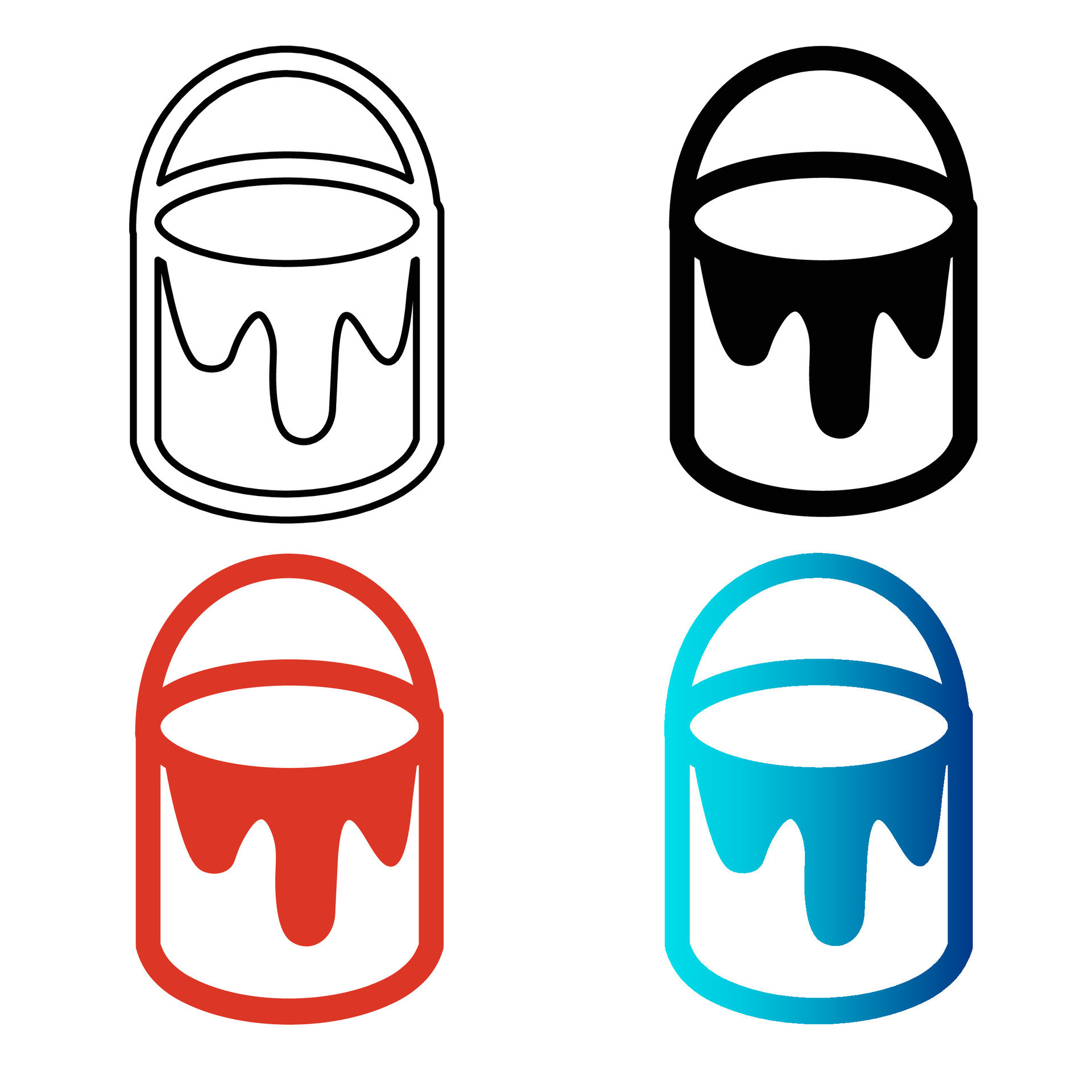 Abstract Painting Bucket Silhouette Illustration 25843478 Vector Art at