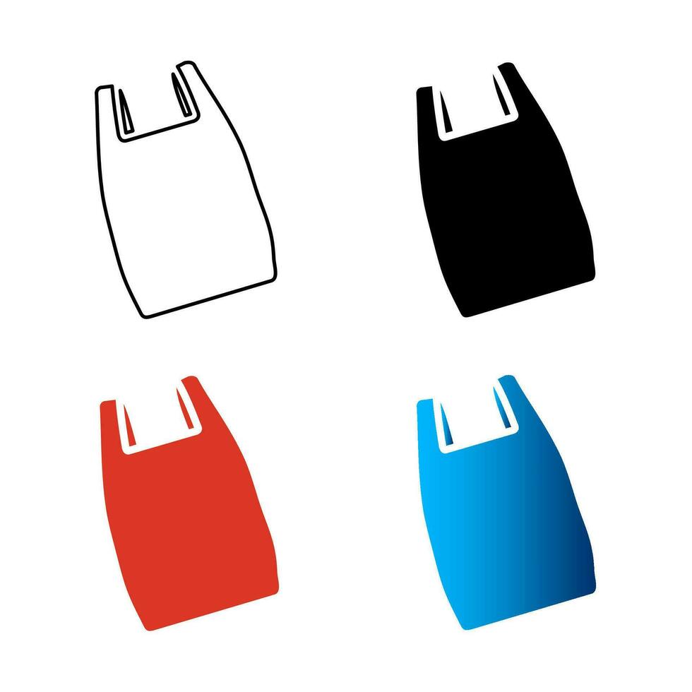 Abstract Plastic Bag Silhouette Illustration vector