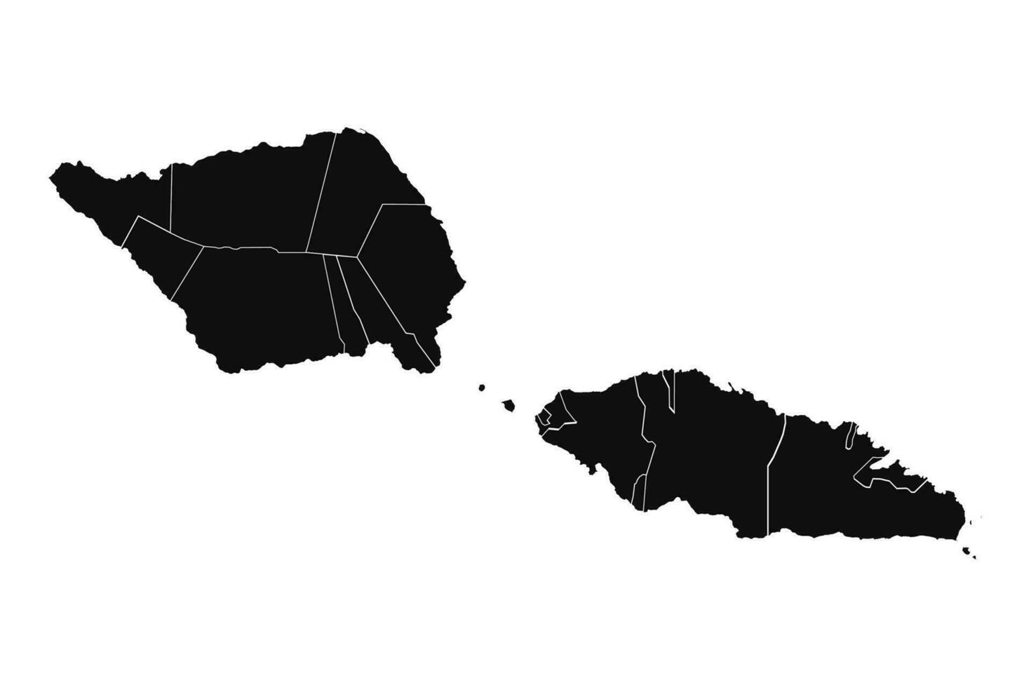 Abstract Samoa Silhouette Detailed Map vector