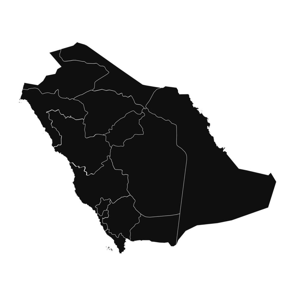 Abstract Saudi Arabia Silhouette Detailed Map vector