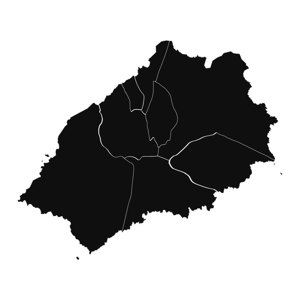 Abstract Saint Helena Silhouette Detailed Map vector