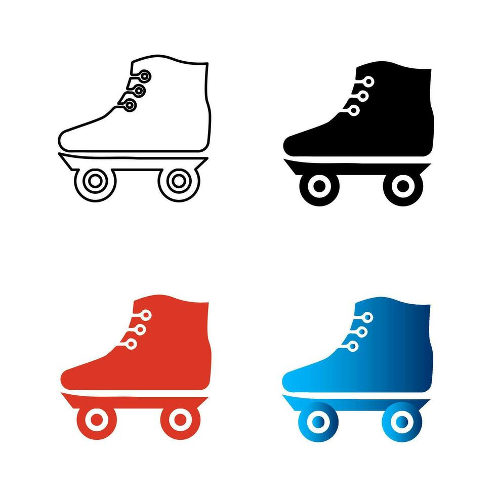 Abstract Skate Shoes Silhouette Illustration vector