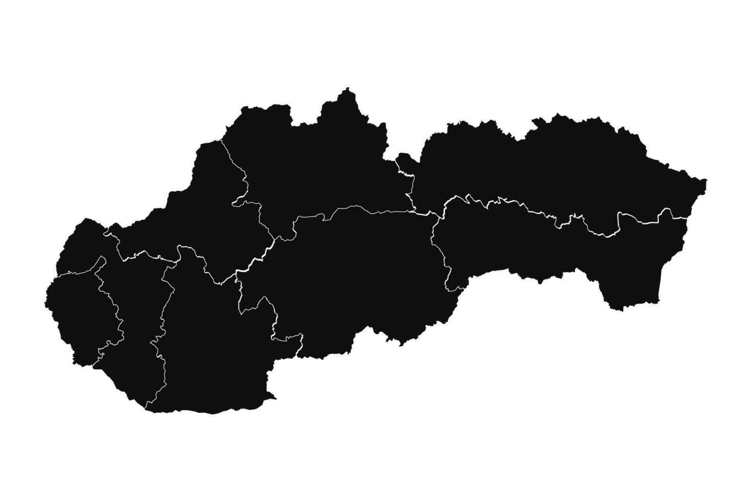 Abstract Slovakia Silhouette Detailed Map vector
