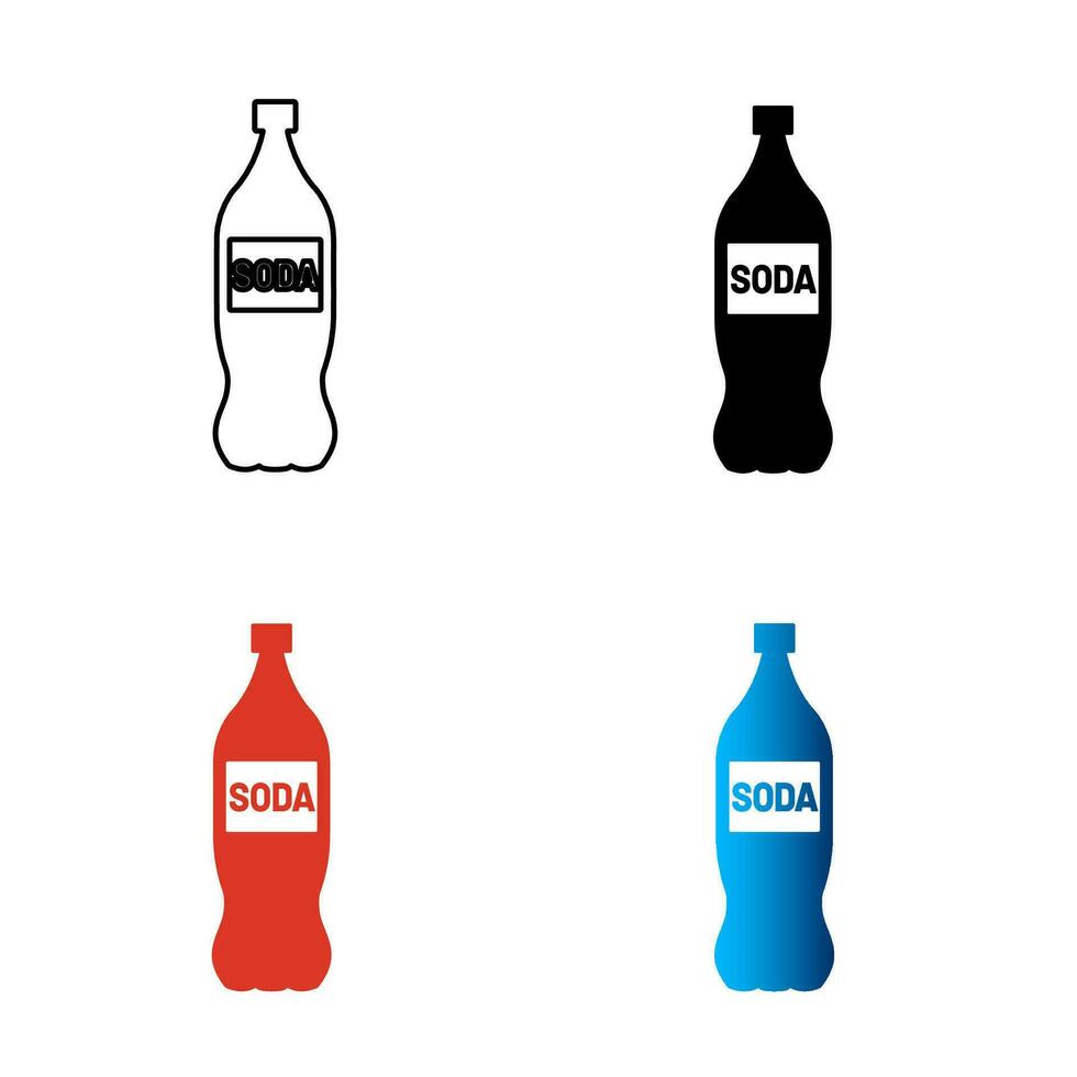 Abstract Soda Silhouette Illustration vector