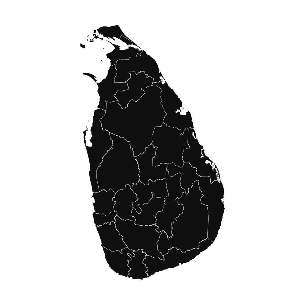 resumen srilanka silueta detallado mapa vector